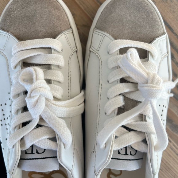 Sam Edelman Girls Aubrie Mini Sneakers, White, Little Kids 12 M Youth - Picture 7 of 13